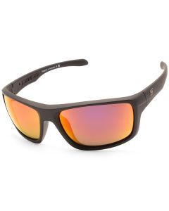 Dirty Dog Axle Satin Black/Grey-Purple Fusion Mirror Polarised Unisex Sunglasses