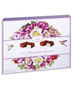 220g Prestige Ptashine Moloko Dark Chocolates ("Birds Milk" Vanilla & Creme Brulee) - From Ukraine