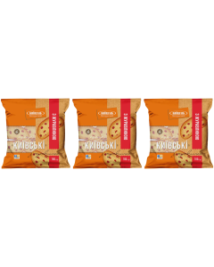 3x 180g Kyiv Khlib Kyivskie Suhari Rusks w/ Cranberry Bulk Pack - Ukrainian Biscotti - Product of Ukraine