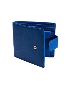 Dents RFID Pebble Grain Billfold Press Stud Wallet - Royal
