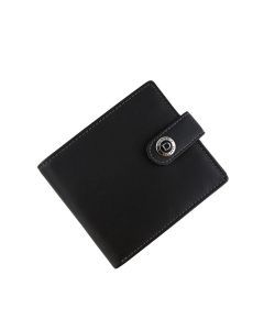 Dents Men's Smooth Nappa Leather Bifold Wallet with RFID Blocking and Coin Purse - Black/Slate