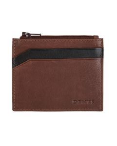 Dents RFID Two-Colour Pebble Grain Leather Card Holder Wallet - Tan