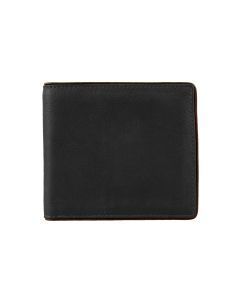 Dents RFID Two-Colour Pebble Grain Leather Bifold Wallet with Coin Purse - Black