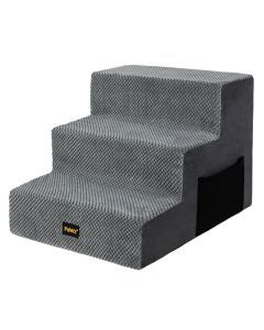 Pawz 3 Steps Pet Stairs for Bed Sofa High Density Foam Dog Ramp Non-Slip Ladder