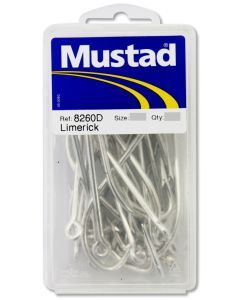 1 Box of Mustad 8260D Super Fine Limerick Fishing Hooks