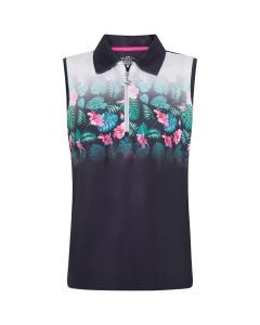 Sporte Leisure Dune Ladies Sleeveless Golf Polo Shirt - French Navy