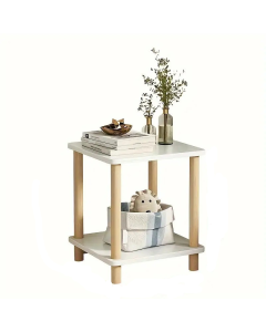 Sleek Wood-Based Panel and Hardwood Design Side Table