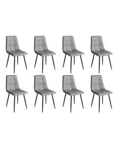 Levede 8x Dining Chairs Kitchen Chair Lounge Room Padded Seat PU Faux Leather