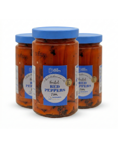 3x 720g Lake Prespa Roasted Red Peppers/Capsicum in Glass Jar - Product of North Macedonia