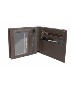 Pierre Cardin Mens Tri Fold Leather Wallet - Brown (RFID Protection)