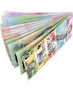Australian Souvenir Fake AUD Note Pad - 1 Pack of 50 Sheets (Assorted Dollars)