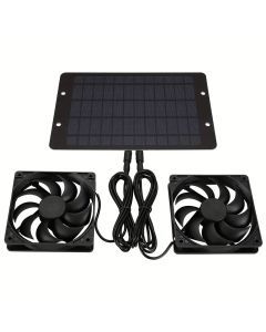 Solar-Powered Electric Ventilator - 10W/12V Dual Fan Pack