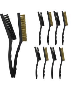 10pcs Large Wire Brush Set Bulk Pack - 21cm Steel Cleaning Brushes