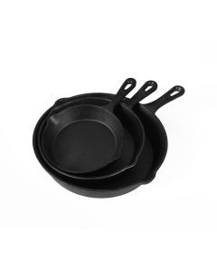 Toque Non Stick Frying Pan Set 3Pcs Cast Iron Steak Skillet BBQ Cookware Frypan