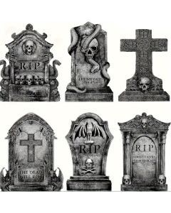 Halloween Tombstone Decoration Set of 6