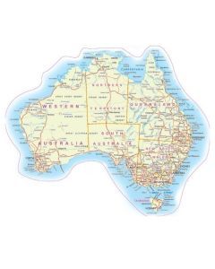 Australia Map Decal Sticker #1