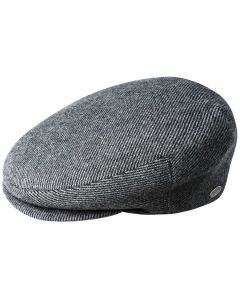 Bailey Mens Lord Wool Twill Ivy Flat Cap Hat Made In Italy - Charcoal