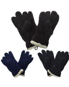 Thick FLEECY Boucle Warm Gloves Winter Knit Fluffy Warm Wrist Length Plush Ski