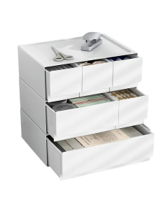 Stackable Bedroom Bedside Drawer Organizer - White (1pc)
