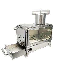 Outdoor Camping Wood Stove with Fire Viewing Window