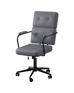 Levede Gaming Office Chair PU Ergonomic Executive Computer Seat Adjustable Grey