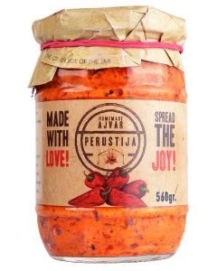 560g Perustija Mild Ajvar Spread (Roasted Red Pepper Relish)