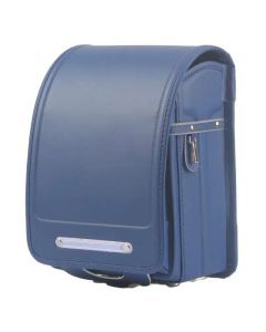 School Backpack PU Leather for Kids Students (Deep Blue)