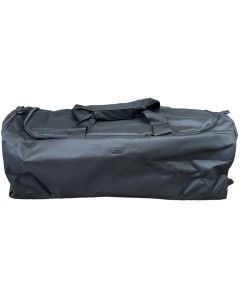 FIB 60L Sports Canvas Duffle Bag - Black (Foldable Gym Travel Duffel)