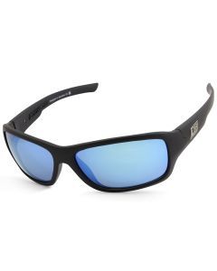 Dirty Dog Slab Satin Black/Ice Blue Mirror Polarised Men's Sunglasses