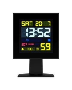 Newgate Monolith Lcd Alarm Clock Black