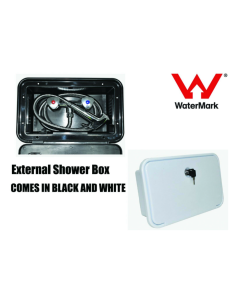 Coast to Coast Watermarked external shower box unit caravan--WHITE