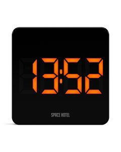 Newgate Space Hotel Orbatron Alarm Clock Black Case - Black Lens - Orange Led
