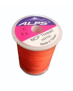 Alps 100yds of Lumin Orange Rod Wrapping Thread - Size C (0.2mm) Rod Binding Cotton