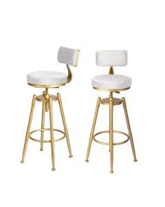 Levede 2x Bar Stools Kitchen Stool Chair Swivel Barstools Velvet Padded Seat