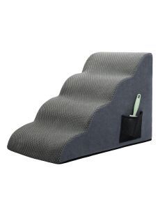 Pawz 4 Steps Pet Stairs for Bed Sofa Dog Ramp High Density Foam Non-Slip Ladder