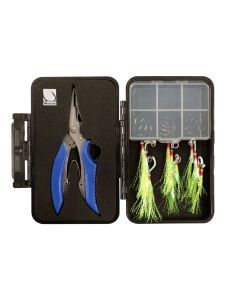 Mustad Light Jigging Assist Hook Replacement Kit with Split Ring Pliers