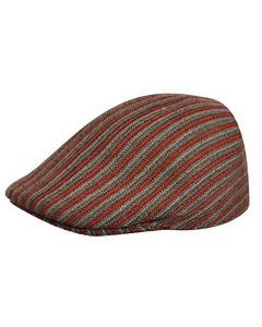 KANGOL Jacquard 507 Ivy Cap - Pinstripe Claret Red (Vintage Driving Wool Blend Hat K1481CO)