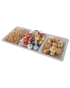 White Melamine Serving Plate 3 Section