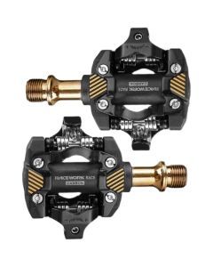 Self-Locking SPD Mountain Bike Pedals Carbon Gold