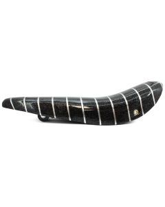 Black Sparkle and Silver Stripe Lowrider Dragster Bike Saddle Seat