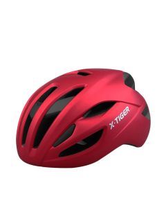 Lightweight Racing-Inspired Adult Bicycle Helmet Red
