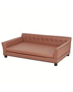 Leather Large Dog Sofa Lounge with Cushion