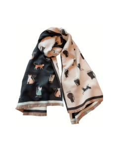 Cozy Double-Sided Cat Scarf for Winter Style