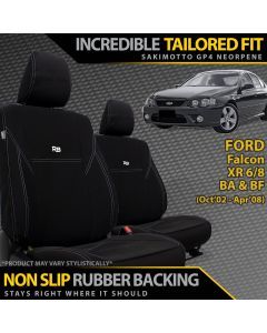Ford Falcon XR6/8 BA & BF Neoprene 2x Front Seat Covers (In Stock)