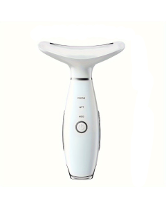 USB Rechargeable Facial & Neck Massager with 3 Massage Modes(White)