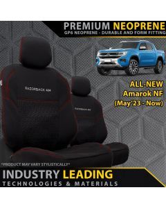 Volkswagen All-New Amarok NF Premium Neoprene 2x Front Row Seat Covers (Made to Order)