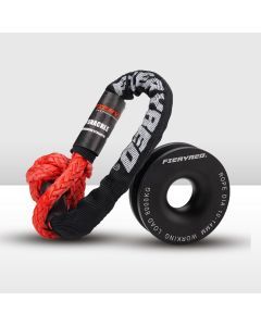 Fieryred 15T Soft Shackle + 8T Recovery Snatch Ring Recovery Kit