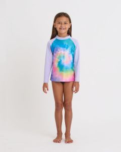 Jet Pilot Youth Girls Ls Rashie Tie Dye
