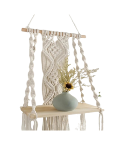 Organization meets style with this sleek wooden floating shelf