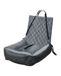 Pawz Pet Car Seat Dog Seat Travel Bed Safety Booster with Side Pocket Grey